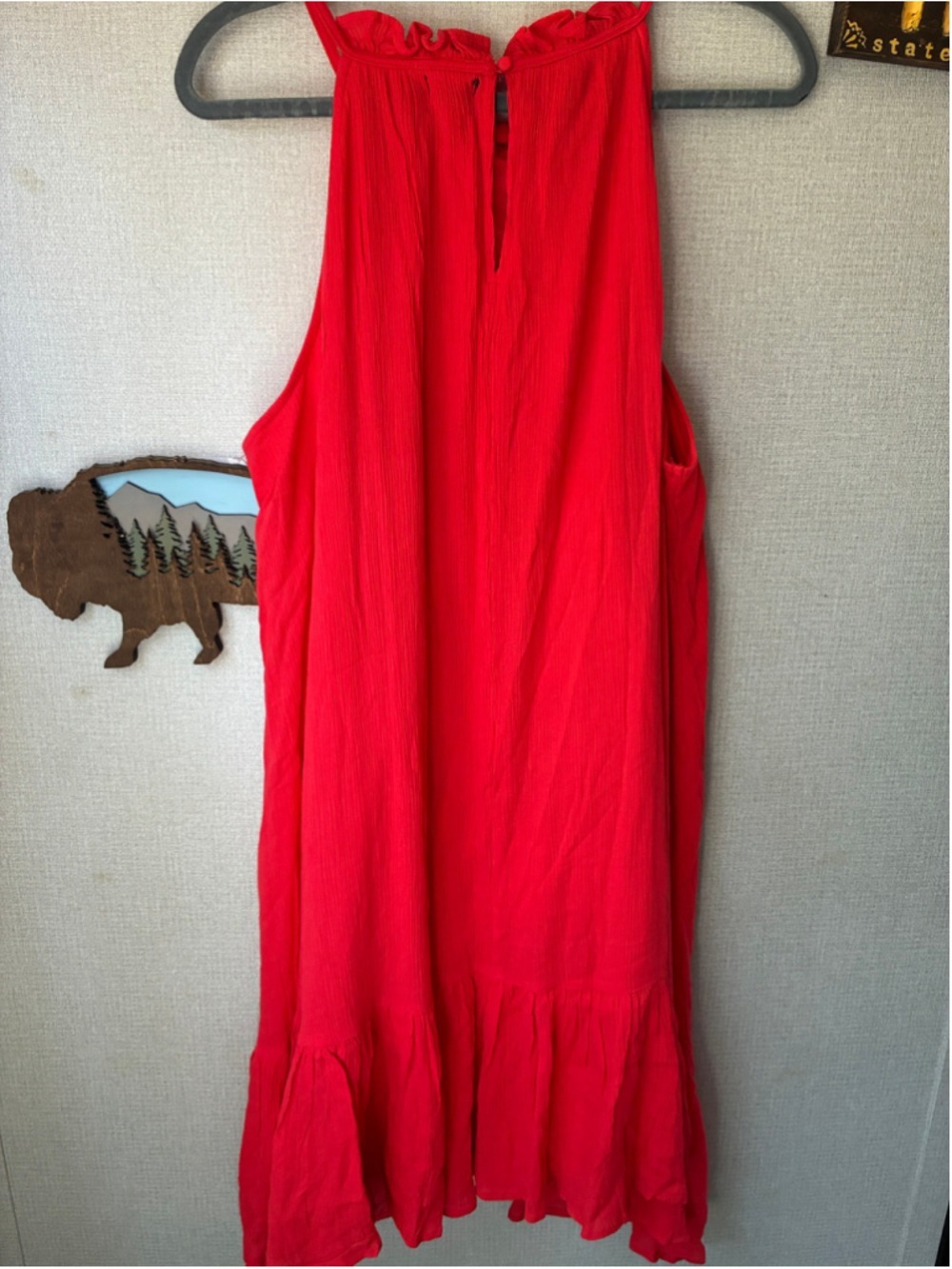 Boohoo Red Sleeveless Mini Dress Size 12 - Picture 4 of 5
